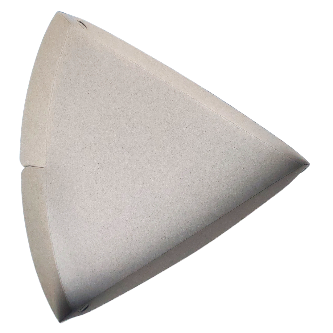 11" x 10" x 1" Plain White Pizza Slice Tray - 100 pcs