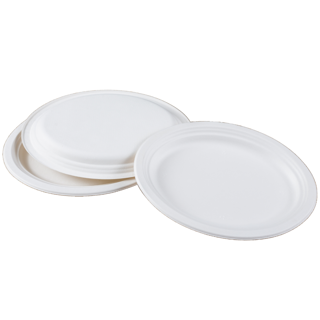12.5" x 10" Oval Sugarcane Plate - 500pcs