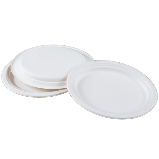 12.5" x 10" Oval Sugarcane Plate - 500pcs