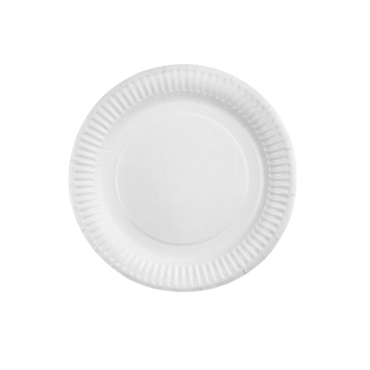 9" Uncoated Paper Plates - 1200pcs/cs