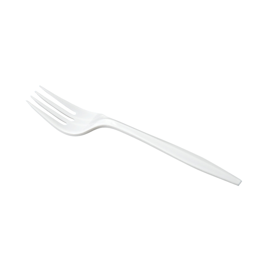 Medium White Plastic Forks - 1000 pcs, 10x6/S