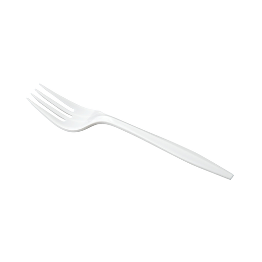 Medium Wrapped White Plastic Forks - 1000pcs