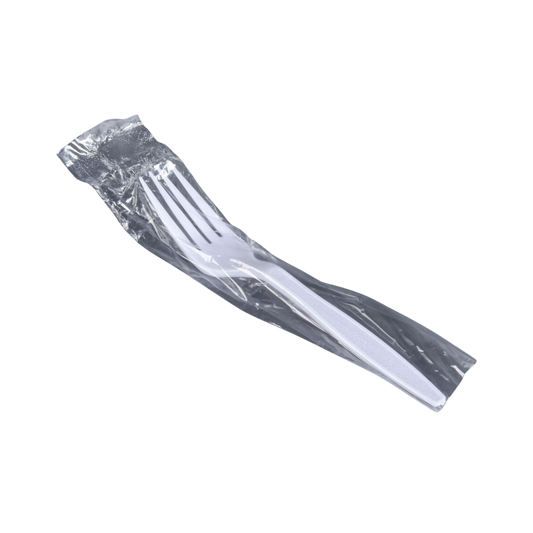 Individually Wrapped White Plastic Forks - 1000pcs