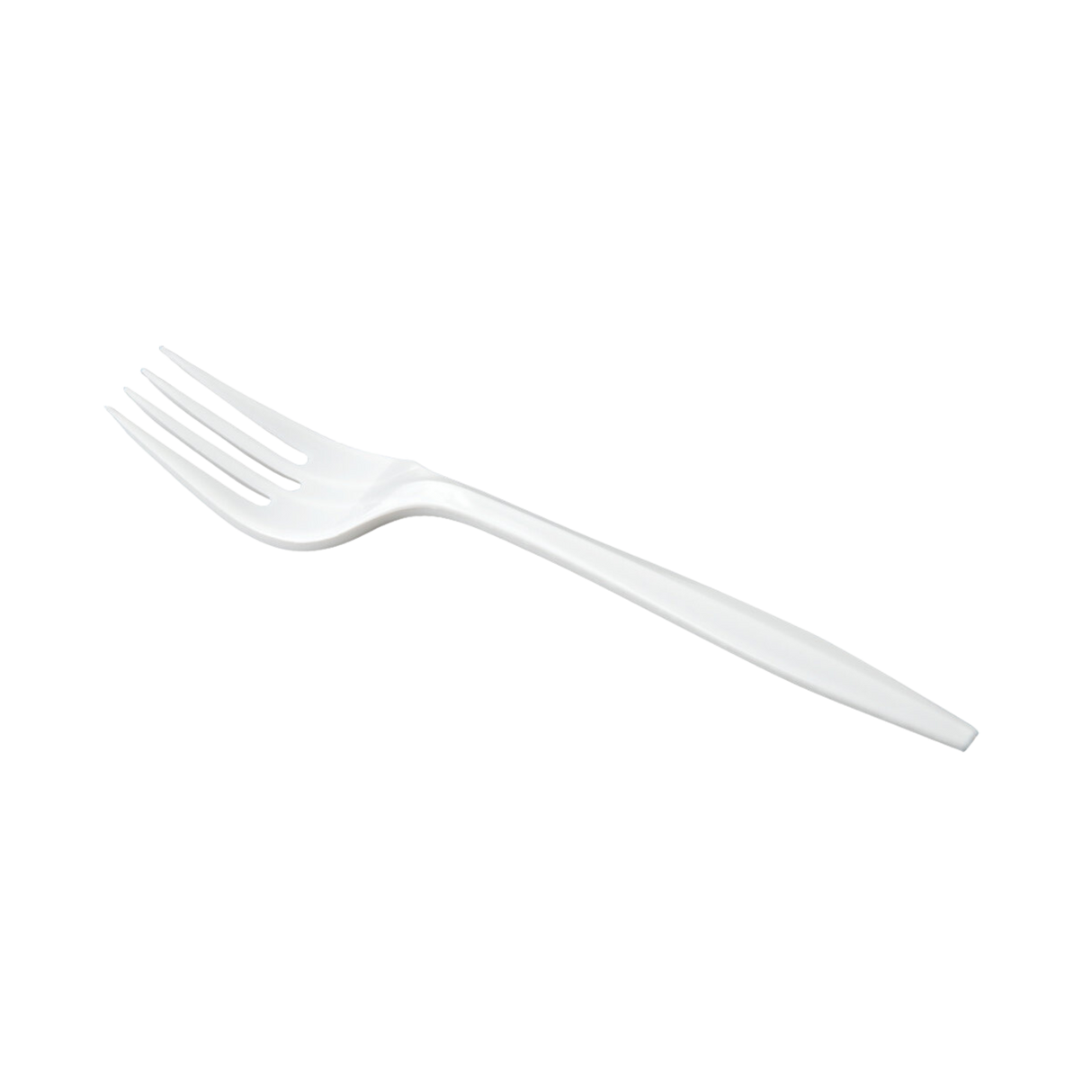 Medium White Plastic Forks - 1000pcs, 18x13/S