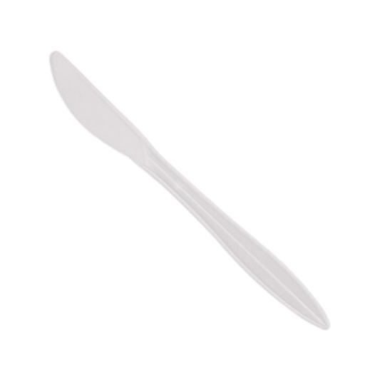 Medium White Plastic Knives - 1000pcs
