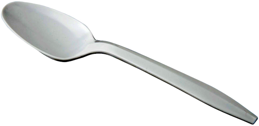 Medium White Plastic Teaspoons - 1000 pcs, 18/L