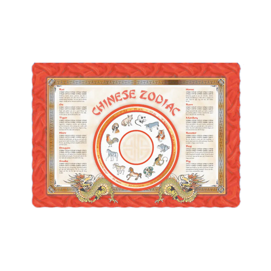 9.5 x 13.5 Chinese Red Zodiac Placemat - 1000pcs