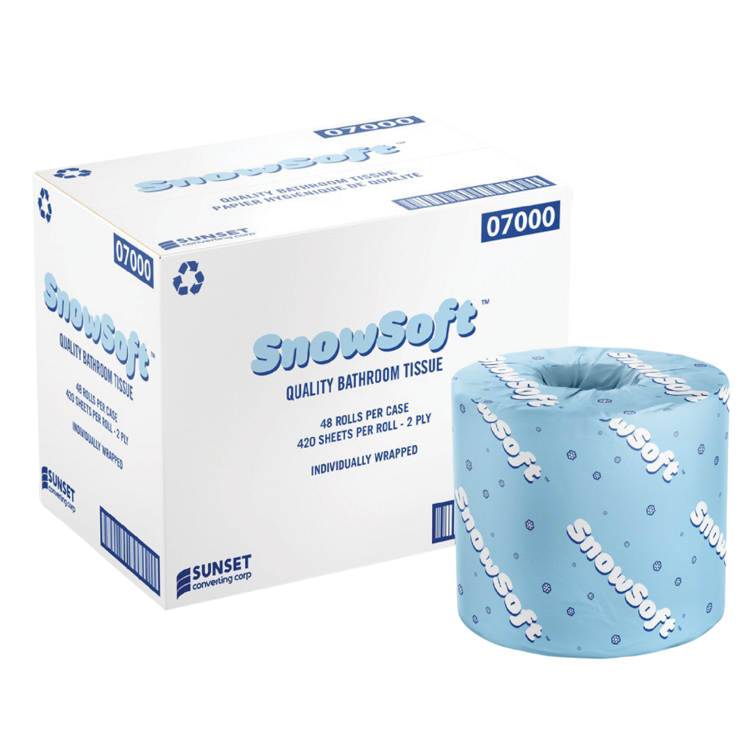 420 sheets, 2 ply Standard Toilet Paper (7000) - 48 Rolls
