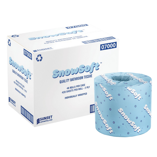 420 sheets, 2 ply Standard Toilet Paper (7000) - 48 Rolls