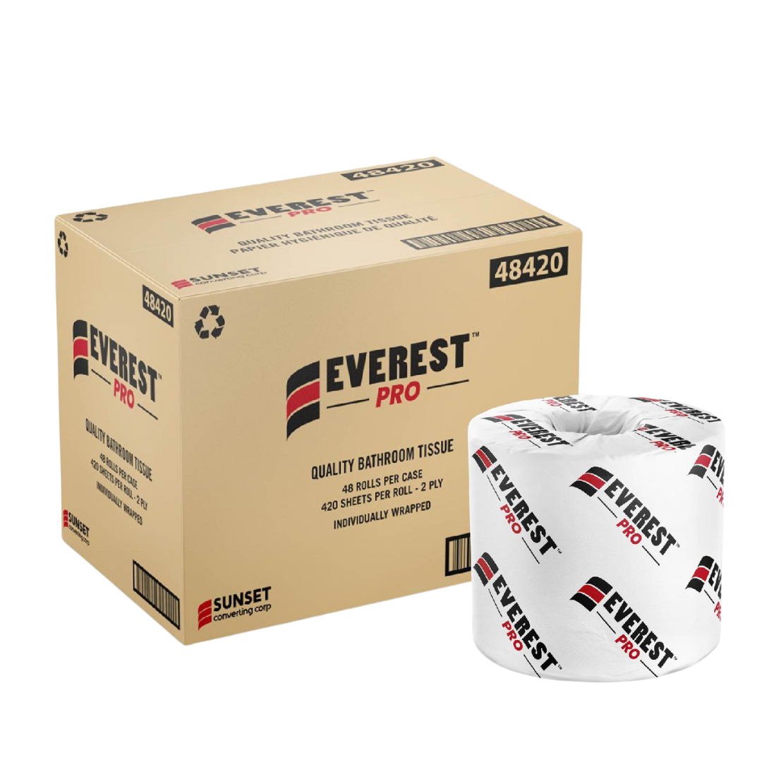 420sheets, 2Ply Standard Toilet Paper (48420) - 48 Rolls
