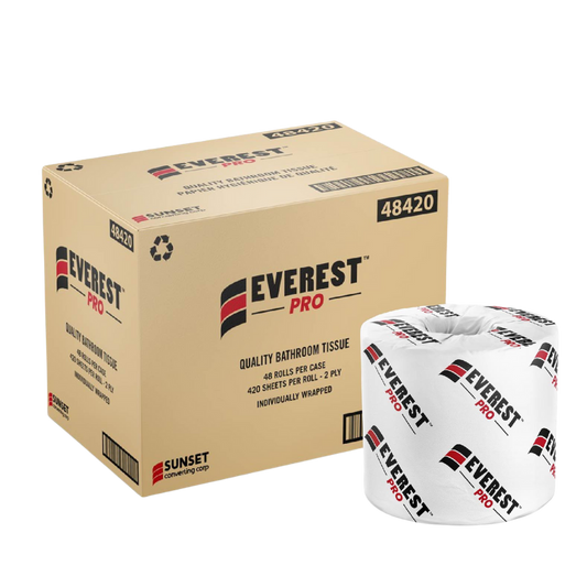 420sheets, 2Ply Standard Toilet Paper (48420) - 48 Rolls