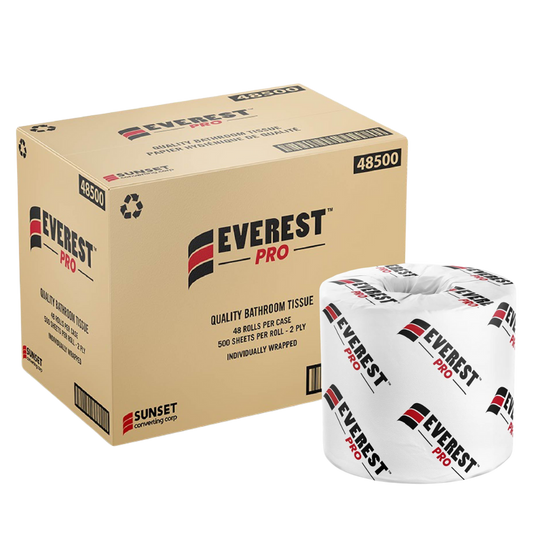 500sheets, 2Ply Standard Toilet Paper (48500) - 48 Rolls