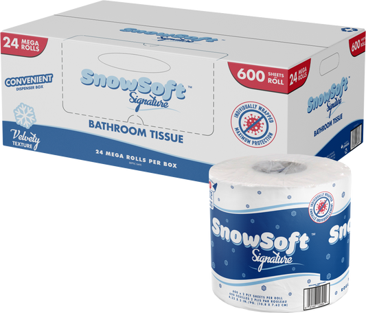 600 sheets, 2 ply Standard Toilet Paper (BTS60024) - 24 Rolls
