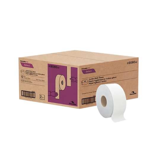 3.3" x 500' 2ply Jumbo Toilet Paper - 12 Rolls