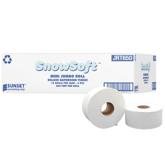 2.5" x 650', 2 Ply Mini JRT Bathroom Tissue (JRT650) - 12 Rolls