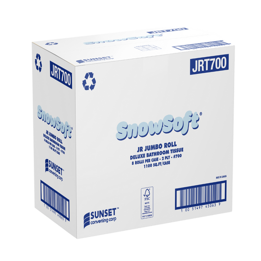3.29" x 1100.sq.ft, 2ply JRT Bathroom Tissue (JRT700) - 8 Rolls