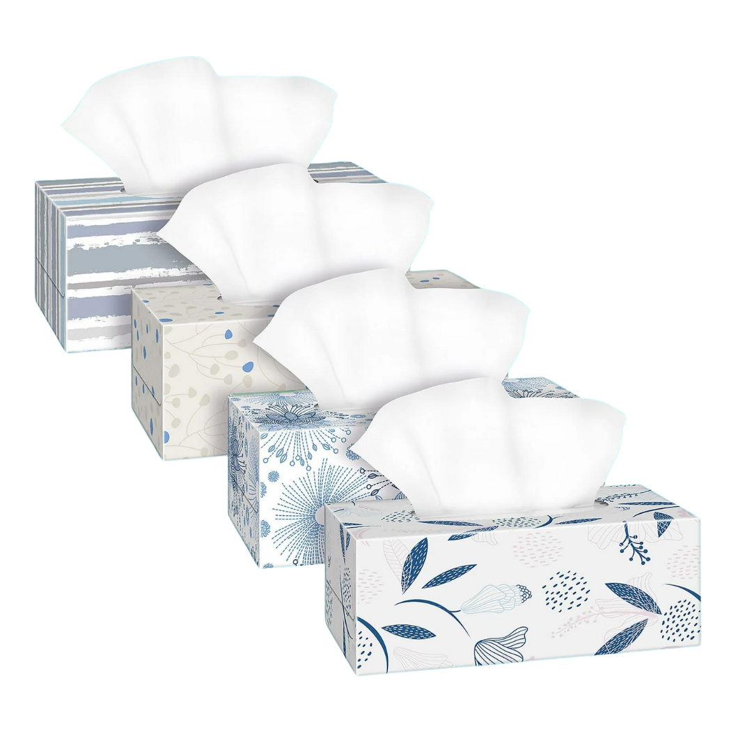 4 box set of 640 sheets, 2 Ply Facial Tissue - 6/case