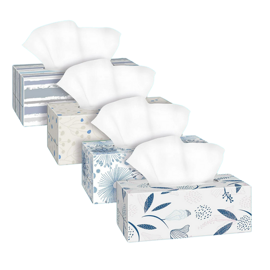4 box set of 640 sheets, 2 Ply Facial Tissue - 6/case