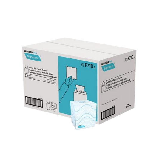 90 sheets, 2Ply Cube Box Facial Tissue - 36 box/case
