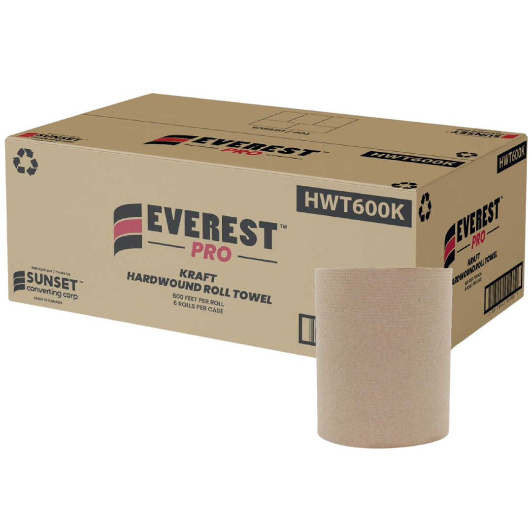 600', Kraft Hand Towel Rolls (HWT600K) - 6 Rolls