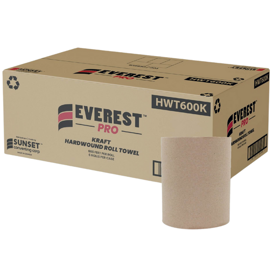 600', Kraft Hand Towel Rolls (HWT600K) - 6 Rolls