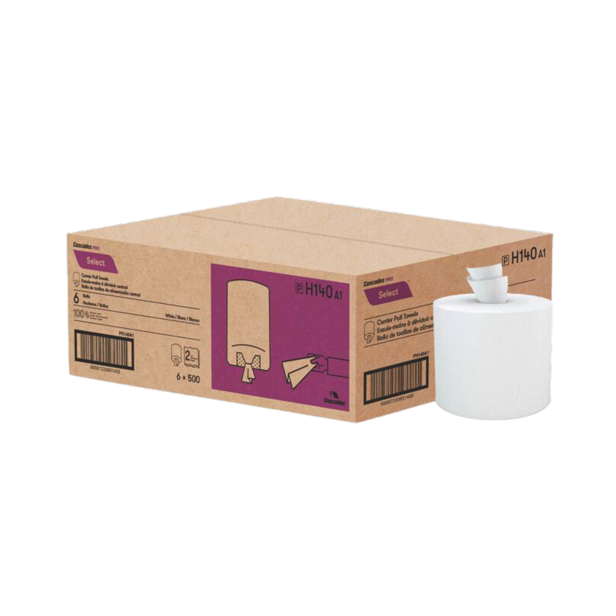 500 Sheet Center Pull Hand Towel - 6 Rolls