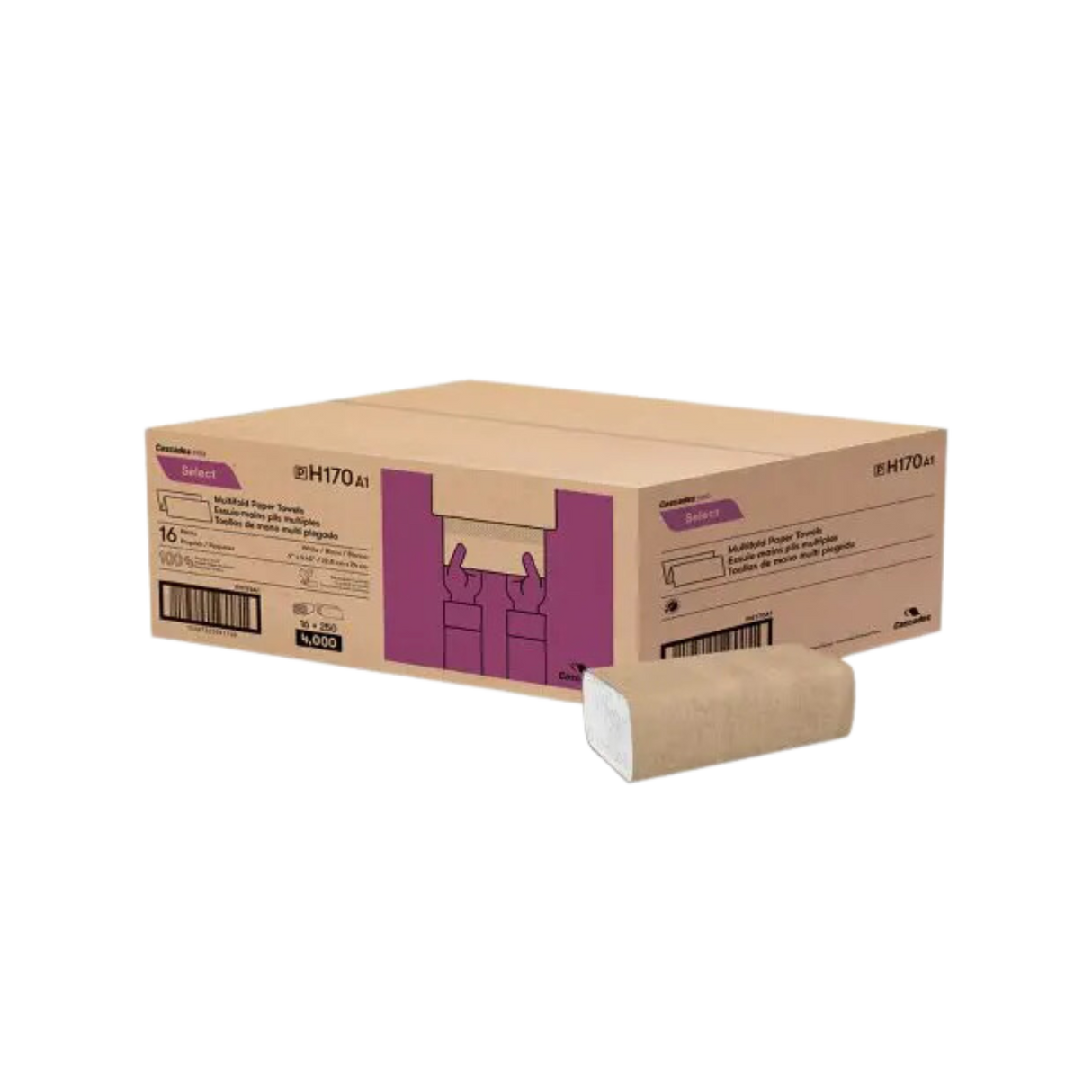 Multifold White Hand Towel Sheets - 250x16/cs