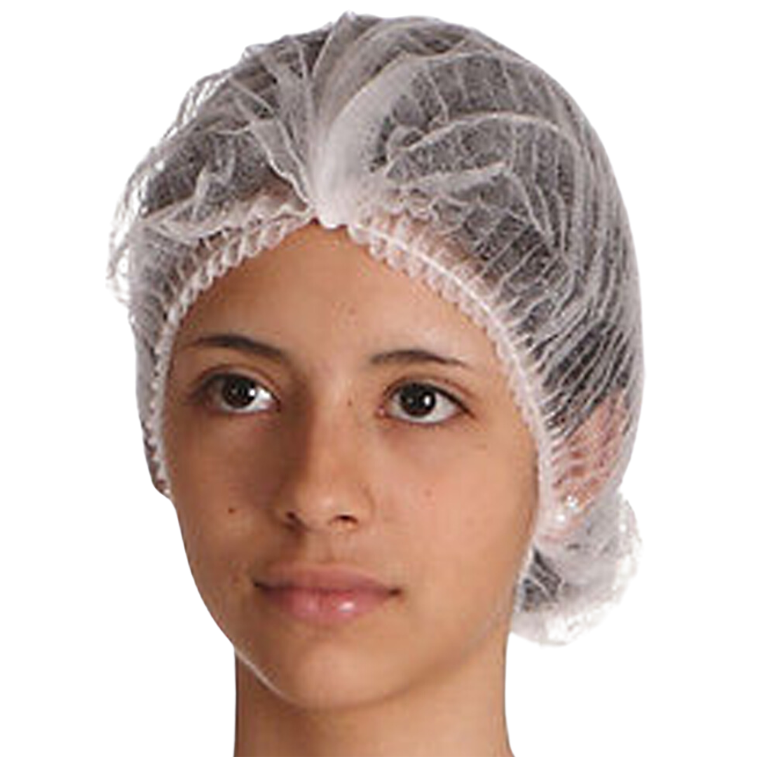 White Non Woven Hair Net - 100pcs