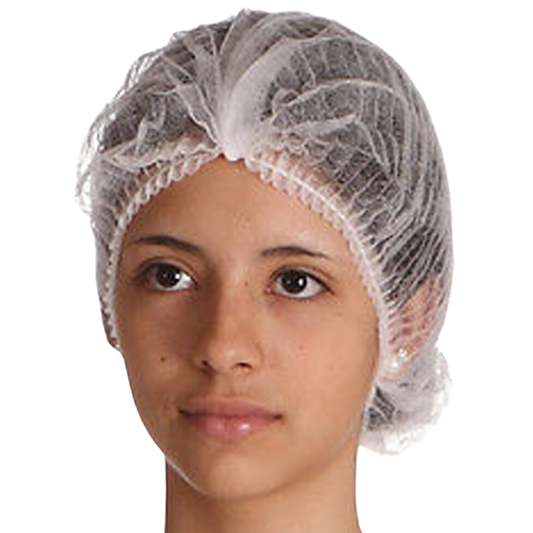 White Non Woven Hair Net - 100pcs