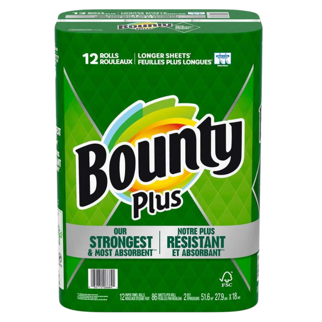 12 x 86 sheets Bounty Plus Paper Towel - 12rolls/bag