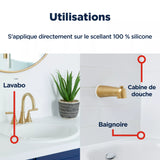 GE RE-NEW Silicone Sealant, White Kitchen and Bath, 80 ml Tube, Pack of 1 GE