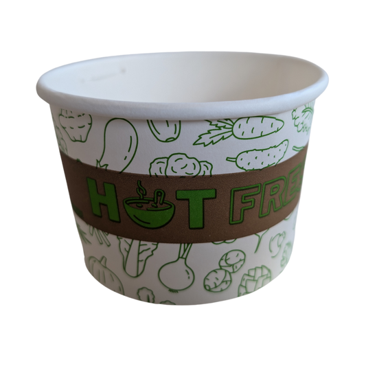 12oz Printed  Paper Soup Cup - 500 pcs