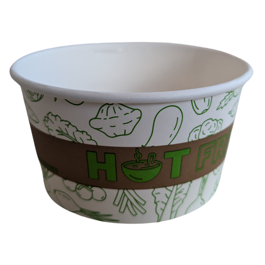16oz Printed  Paper Soup Cup - 500 pcs