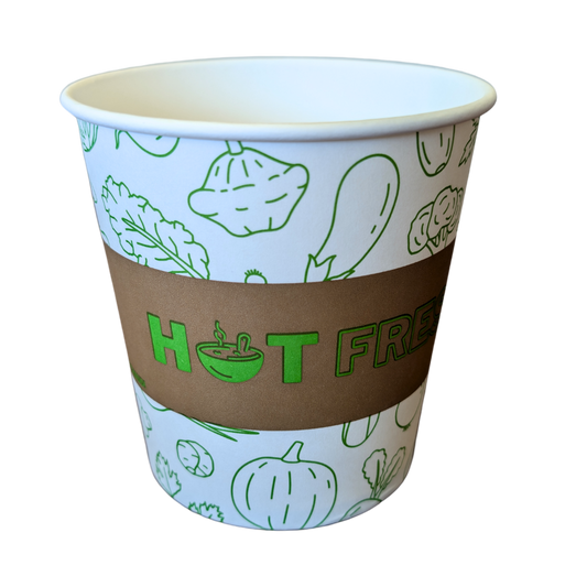 24oz Printed  Paper Soup Cup - 500 pcs