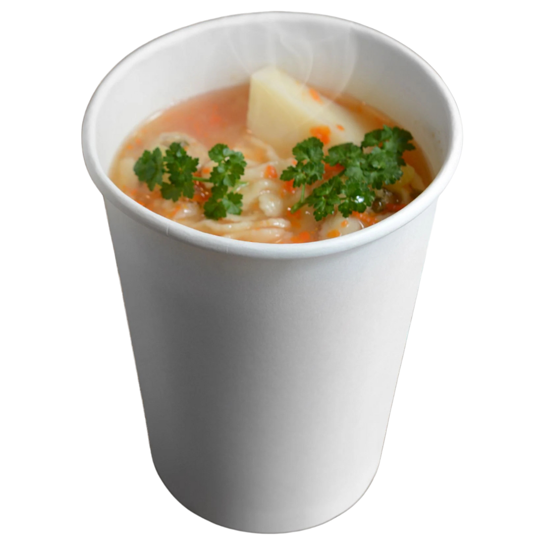32oz White Paper Soup Cups - 500 pcs