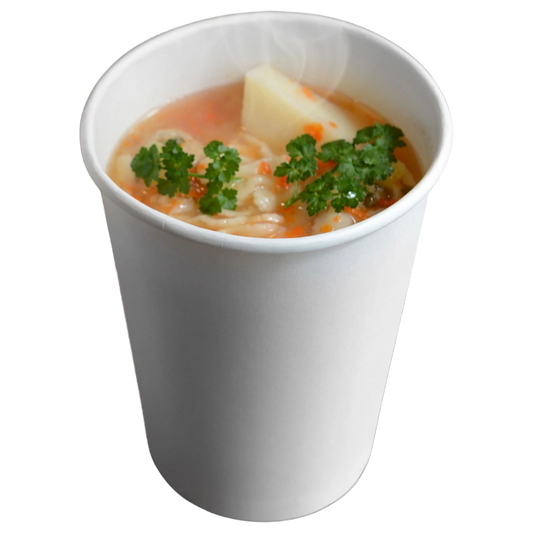 32oz White Paper Soup Cups - 500 pcs