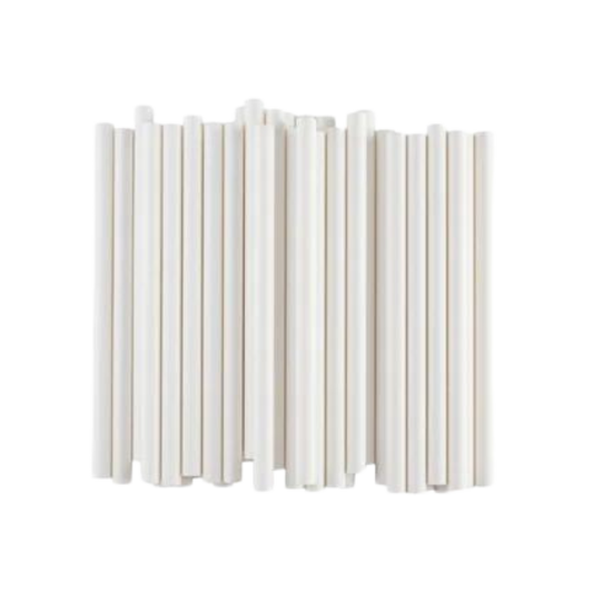 8" Unwrapped White Milkshake Straws - 9 x 250