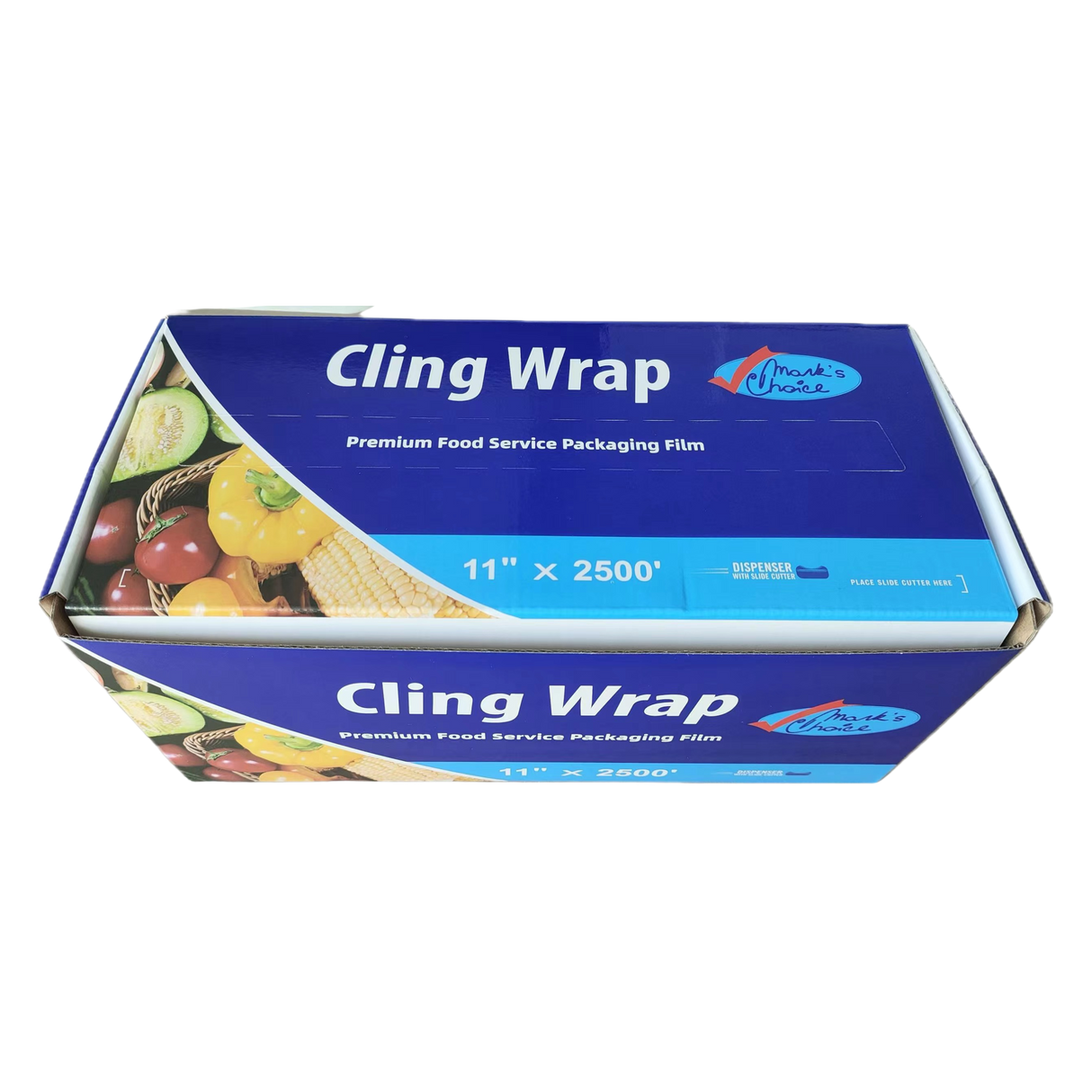 11" x 2500' Food Wrap Film With Cutter - 1 Roll