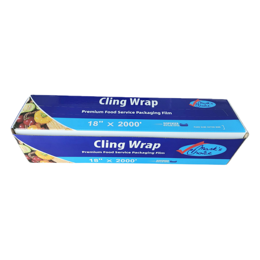18" x 2000' Food Wrap Film Refill Rolls - 2 Rolls/Case