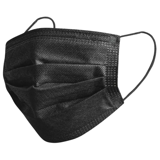 3ply Black Face Mask - 50pcs/box