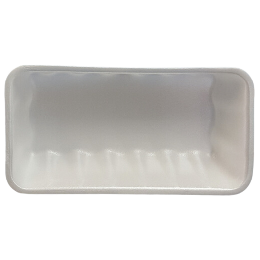 10K (5.4" x 10.4" x 2") White Foam Trays - 250 pcs