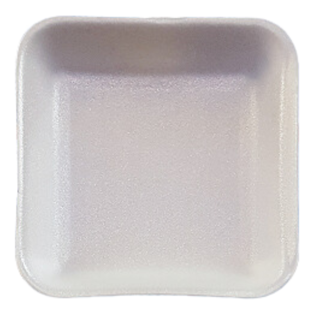 14 (6" x 6" x 0.9") White Foam Trays - 500 pcs