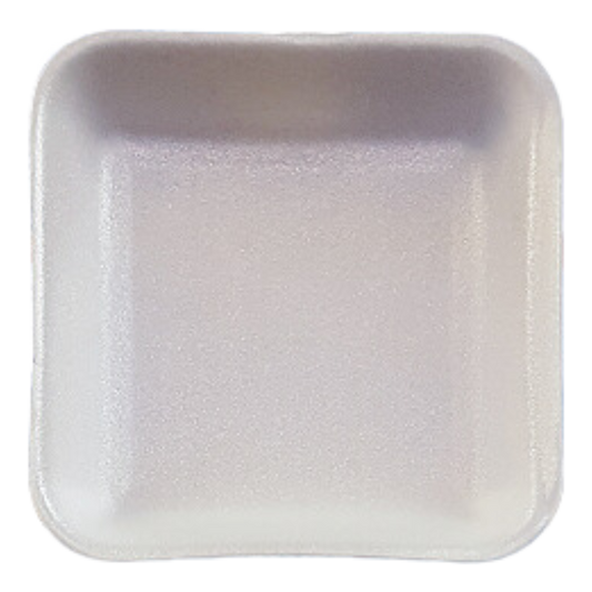 14 (6" x 6" x 0.9") White Foam Trays - 500 pcs