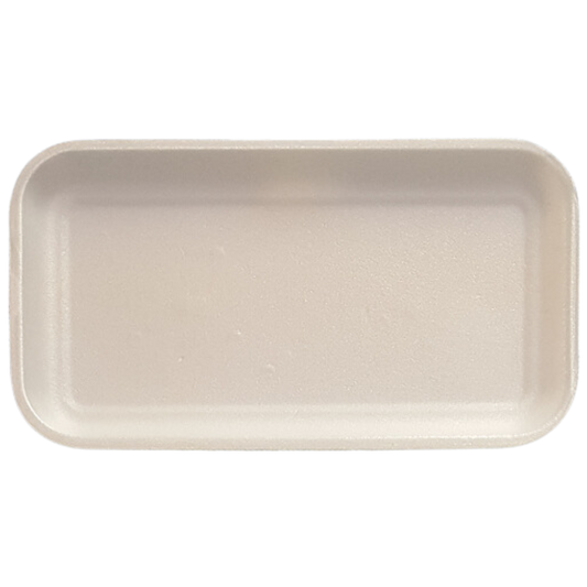 17S (8.3" X 4.5" X 0.4") White Foam Trays - 1000 pcs