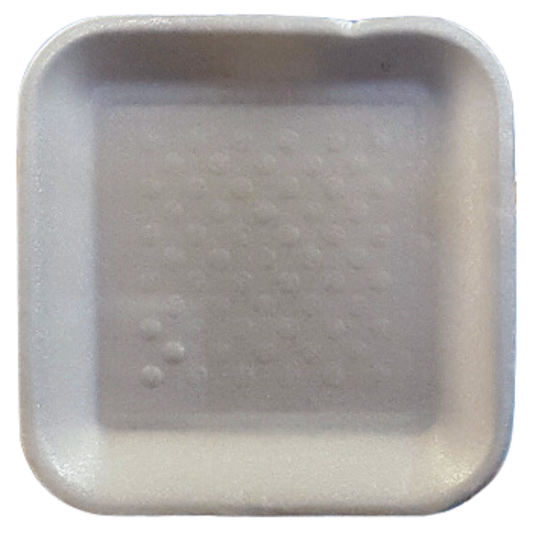 1S(5.2" x 5.2" x 0.4") White Foam Trays - 1000 pcs