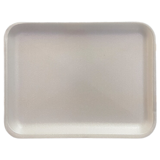 20S (8.7 X 6.6 X 0.8') White Foam Trays - 500 pcs
