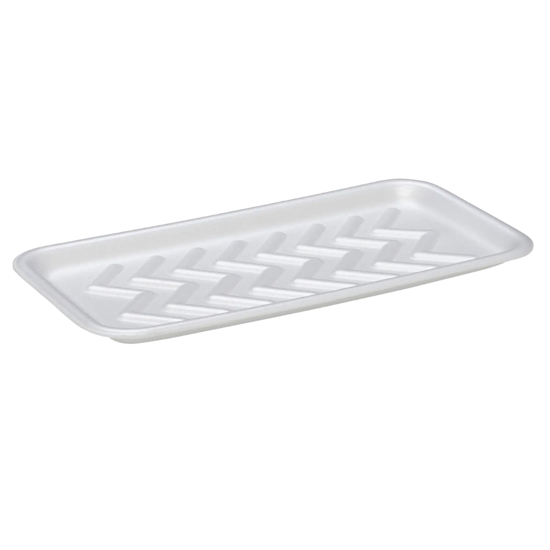 25S (8.6" x 13.9"x 1.5") White Foam Tray - 250 pcs