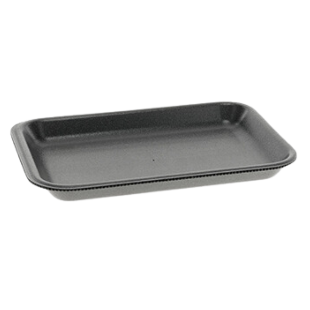 2 Black Foam Tray (8.2" x 5.7" x 0.91") - 500pcs