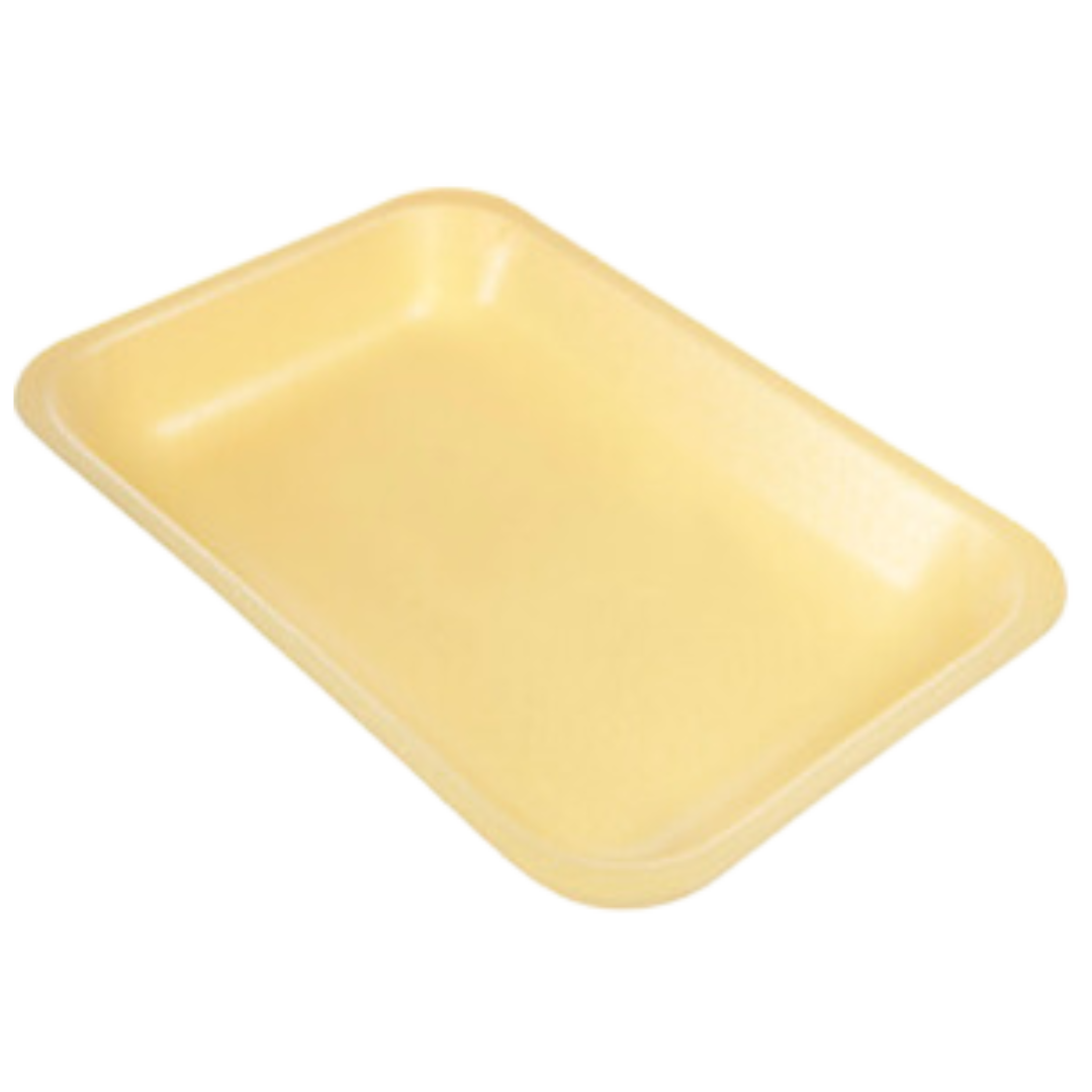 2PP (5.3" x 8.3" x 1") Yellow Foam Tray - 400pcs