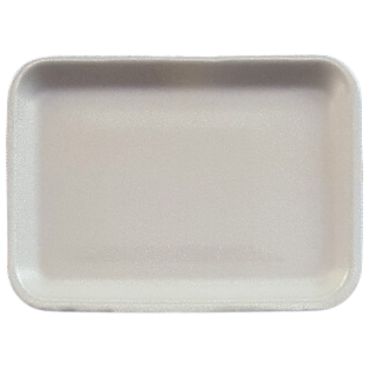 2S (8.3' X 5.8' X 0.5') White Foam Trays - 500 pcs